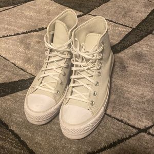 Leather Platform Converse- Gently loved- Too small for me now but great shoes